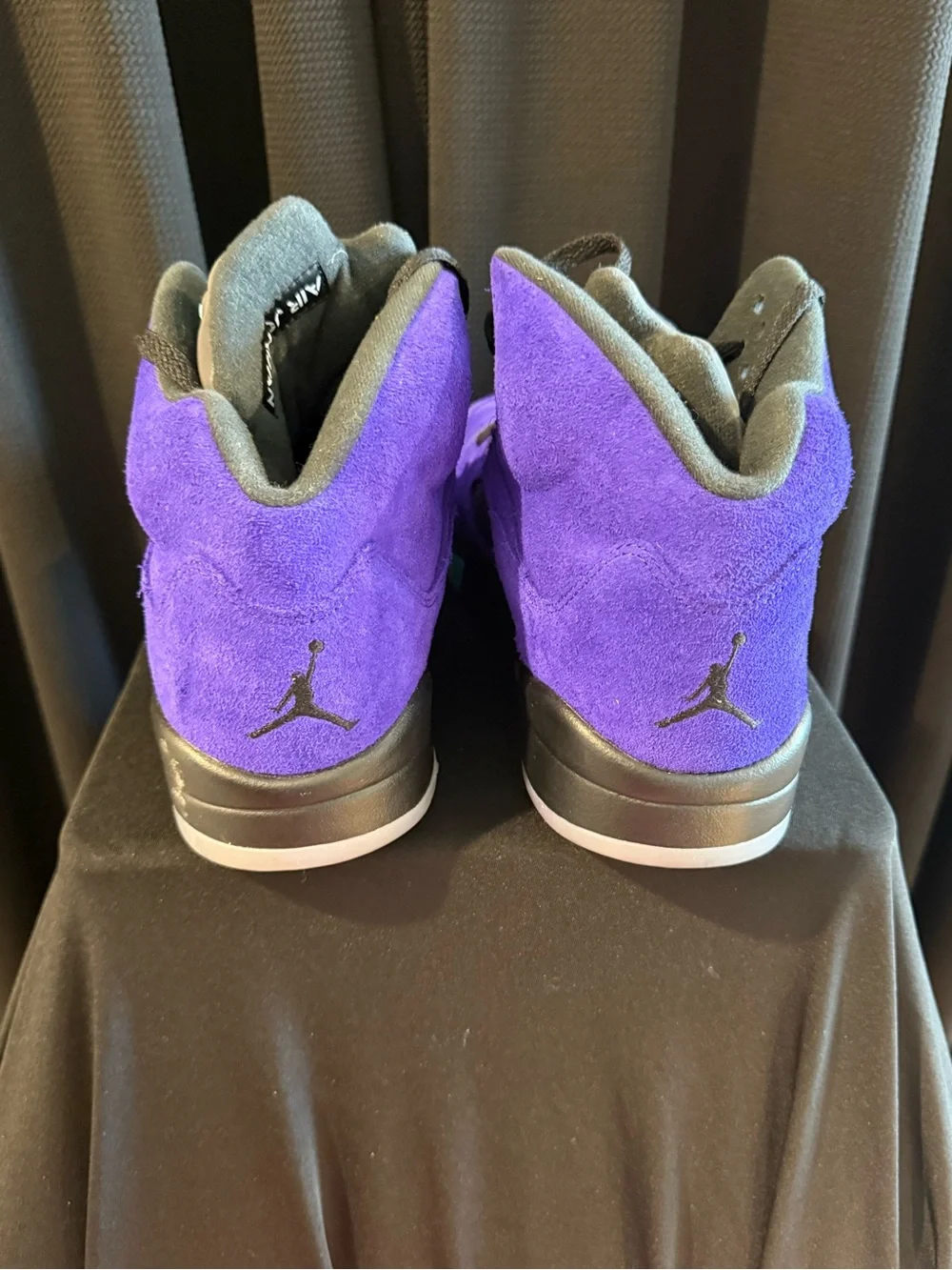 Men's Purple and Black Suede Athletic Shoes